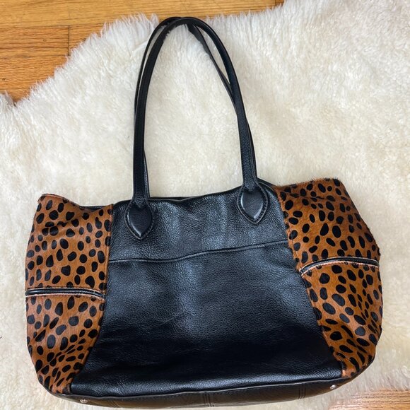 Aimee Kestenberg Chelsea Novelty Tote Bag - Honey Cheetah Calf Hair - Picture 6 of 8